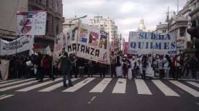 Corte con clase pública en la Casa de la provincia de Buenos Aires