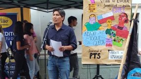 Alejandro Vilca viajó a Chile a llevar la solidaridad del FIT al levantamiento popular contra Piñera