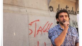 Patricio del Corro del FIT acompañó a trabajadores de la salud de CABA