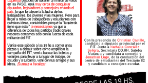 ¡Sumate a la campaña del FIT en La Matanza!