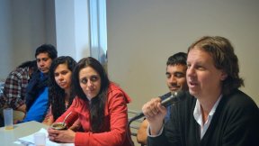Concurrida asamblea abierta con Castillo, Lacorte y obreros de Lear, Donnelley y Shell