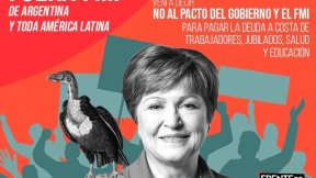 El Frente de Izquierda Unidad marcha contra el pago de la deuda