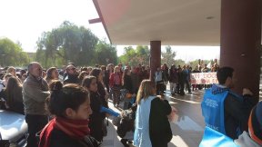 La diputada Soria (PTS-FIT) acompañó la huelga de los docentes universitarios 