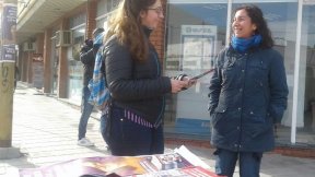 LA CANDIDATA A DIPUTADA NACIONAL POR EL FRENTE DE IZQUIERDA, CECILIA CARRASCO, VISITÓ EL VALLE MEDIO