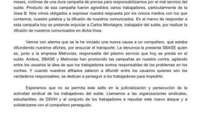 Subte: contra los planes de Macri, fortalezcamos la organización de los trabajadores
