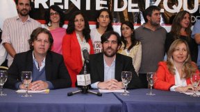 Se presentaron precandidatos del PTS en el Frente de Izquierda: Nicolás del Caño, Christian Castillo y Myriam Bregman