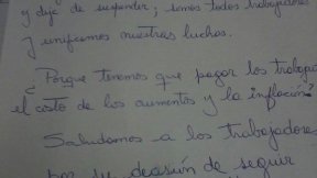Carta desde una escuela de La Matanza a los trabajadores de Gestamp