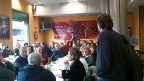 Christian Castillo saluda a La Comuna, ex presos políticos del franquismo (Madrid)