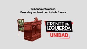 Nuevo spot del Frente de Izquierda Unidad: "¿Dónde están las bancas del Congreso?"