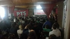 Asamblea del PTS en zona oeste con Christian Castillo y trabajadores de Donnelley