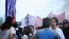 Christian Castillo estuvo con trabajadores de Kromberg y estatales de ATE