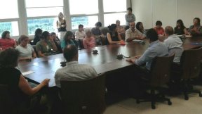 Sin el MPN, la Comisión de Desarrollo Humano y Social recibió a los trabajadores de salud