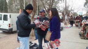 Raúl Godoy y Natalia Hormazabal llamaron a votar trabajadores