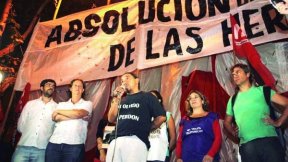 Acto de cierre del PTS junto a Ramón Cortés