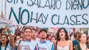 Miles de docentes cordobeses contra la represión y la traición de Monserrat