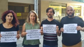 A poco de su visita a Rosario, Del Caño manifestó su apoyo a los aceiteros