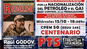 Charlas en Centenario y San Martín por la nacionalización del petróleo