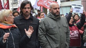 Nicolás Del Caño estuvo en Rosario: marchó con Amsafe y se reunió con trabajadores