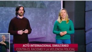 La izquierda realizó un acto internacional en forma virtual para repudiar la violencia policial y el racismo
