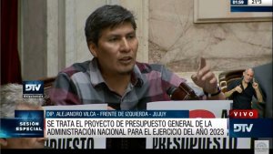 Vilca: “Rechazamos el presupuesto 2023 porque premia a los ricos y castiga a los más pobres”