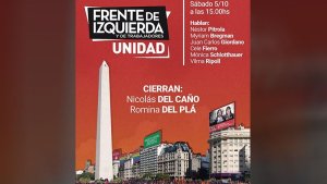 La izquierda se prepara para un acto histórico en la 9 de Julio 